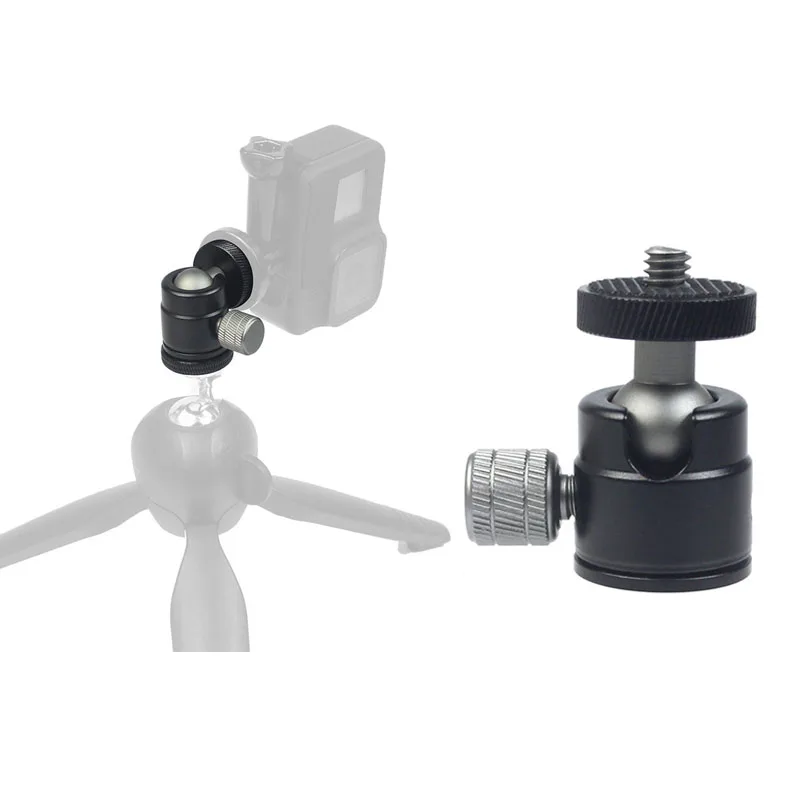 Mini-Kugelkopf mit 1/4-Zoll-Schraubbefestigung, 360° drehbar, für Canon, Nikon, Sony Camcorder, DV, LED-Licht, Halterung, DSLR-Kamera, Stativ-Kugelkopfständer