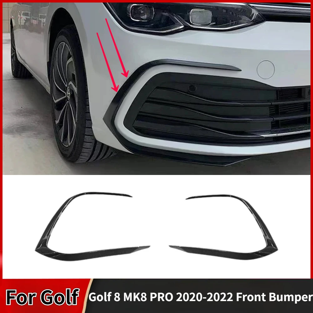 Car Front Bumper Fog Light Lower Grille Spoiler Modification Car Accessories For Volkswagon VW Golf 8 MK8 PRO 2020-2022