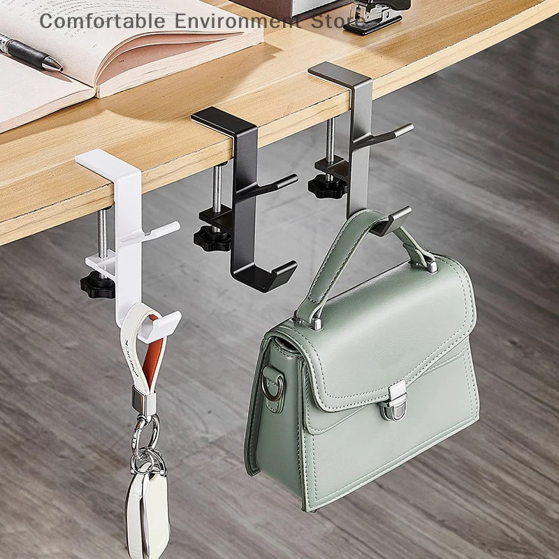 

Adjustable Desk Edge Hook Gaming Headset Desk Hanger Backpack Storage Hanging Hook Holder Punch-free Home Office Organizer