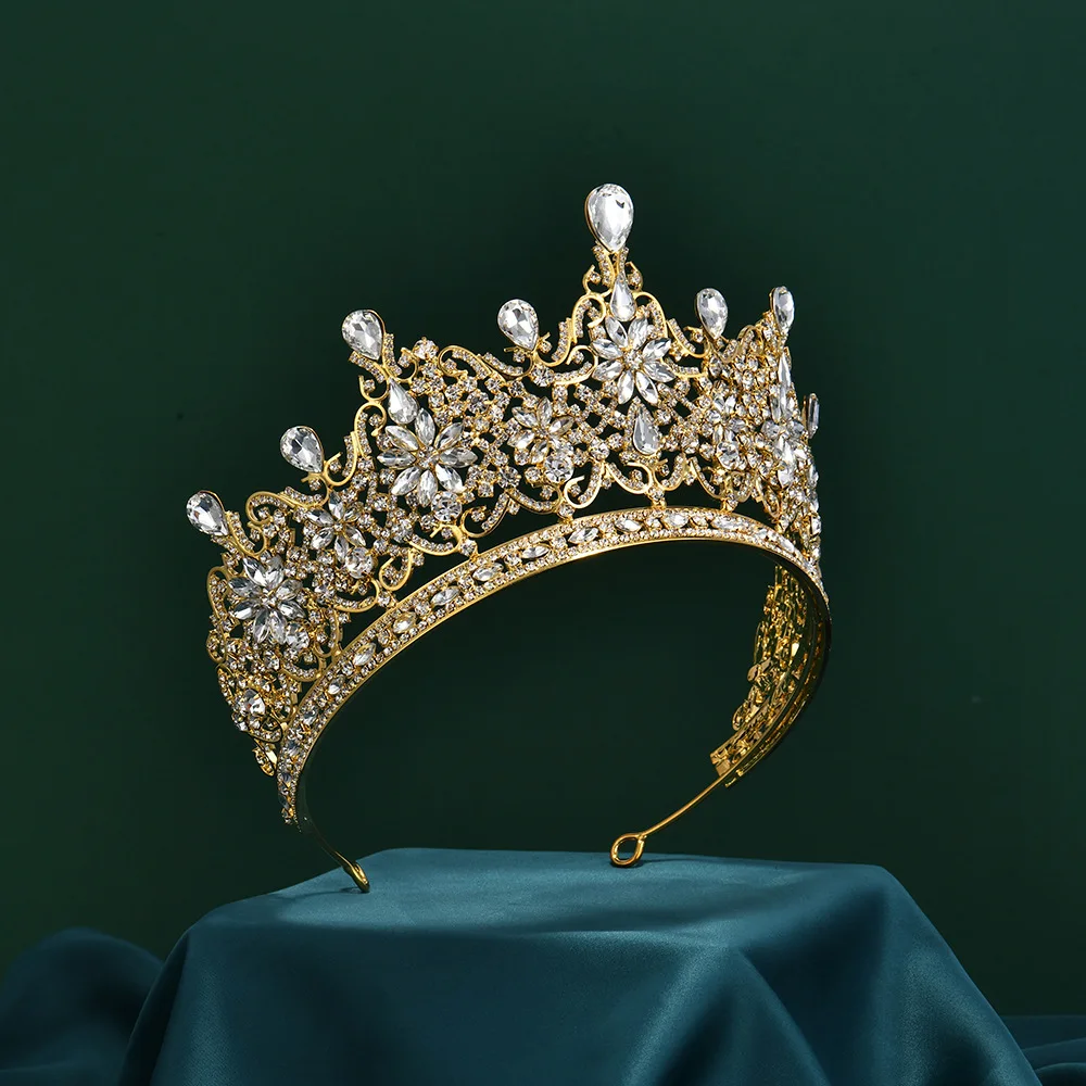 Queen Crowns For Women Crystal Bridal Tiara Crown ForvWedding Pageant Miss Universe Wedding Hair Jewelry Headdress Corona Para