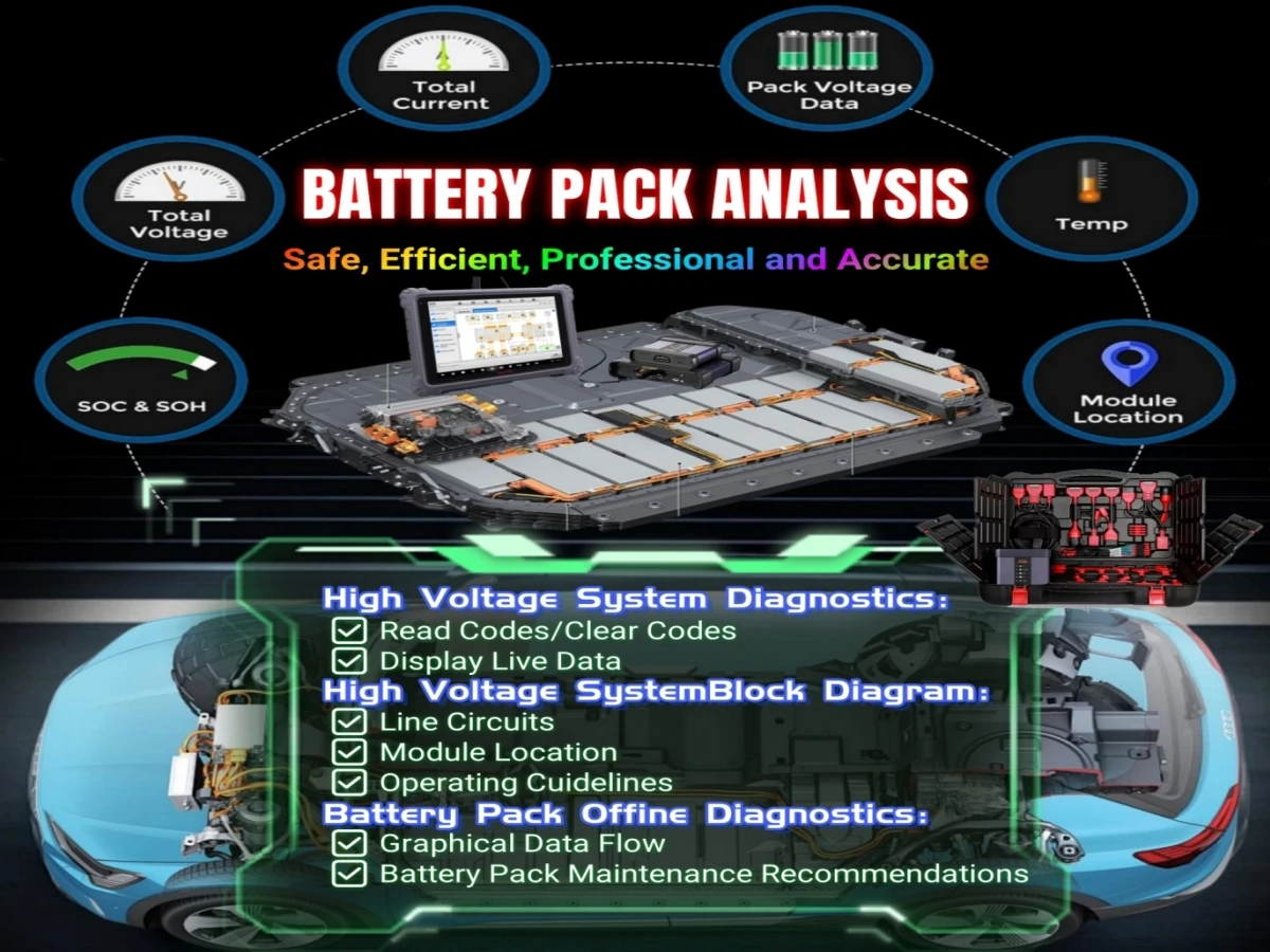 Autel MaxiSys Ultra EV Scanner UltraEV High Voltage System/Battery Pack Analysis Tool AUTEL top Version obd2 Scanner Programming