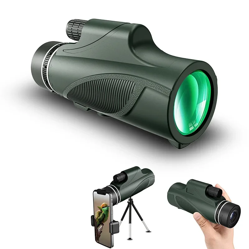 New Portable Monocular Telescope 10/12 × 50 Big Eyepiece All-optical High Definition Telescope Wholesale