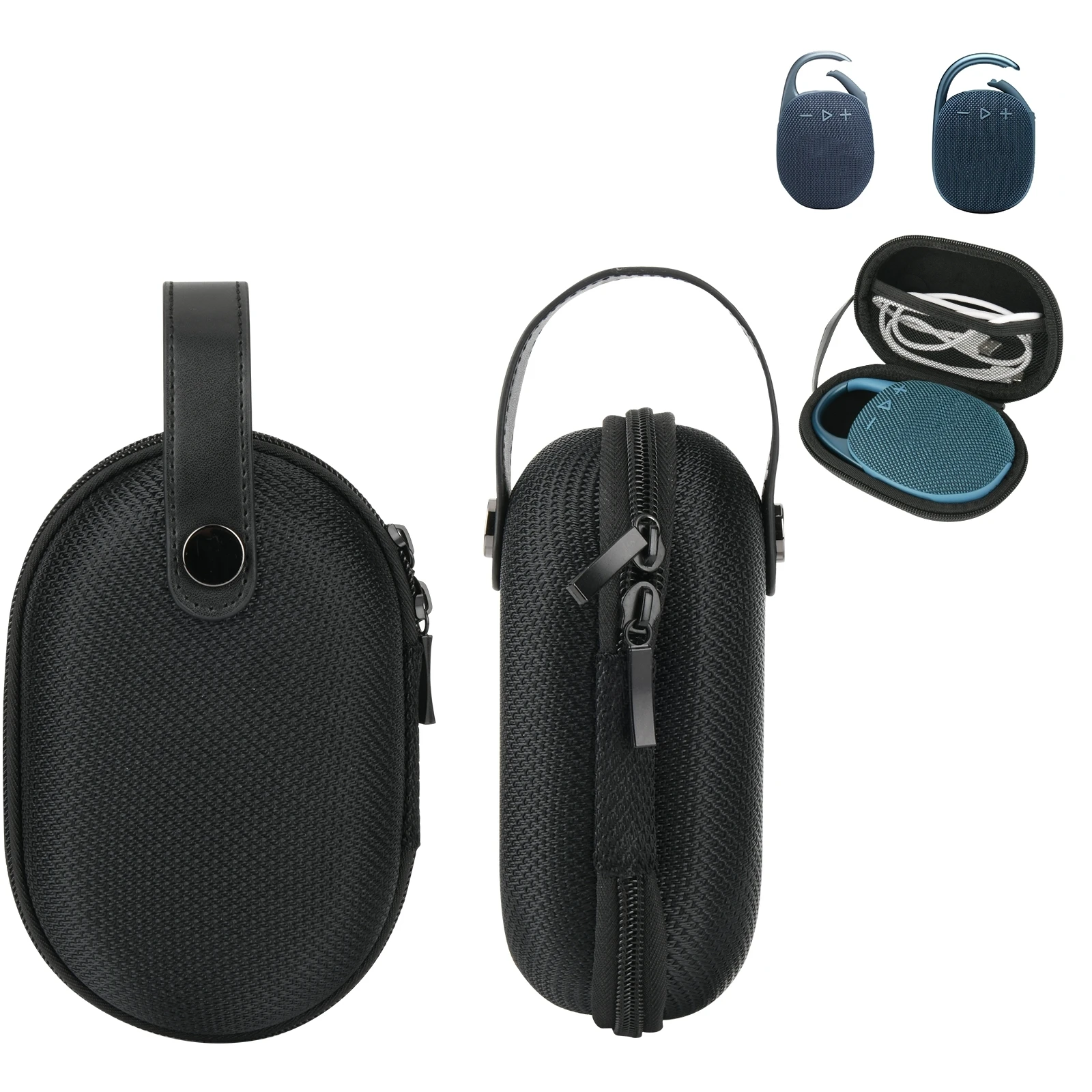 Speaker Carrying Case Bag EVA with Soft Lining and Nylon Material for JBL Clip 4 5 Portable Speaker Protection