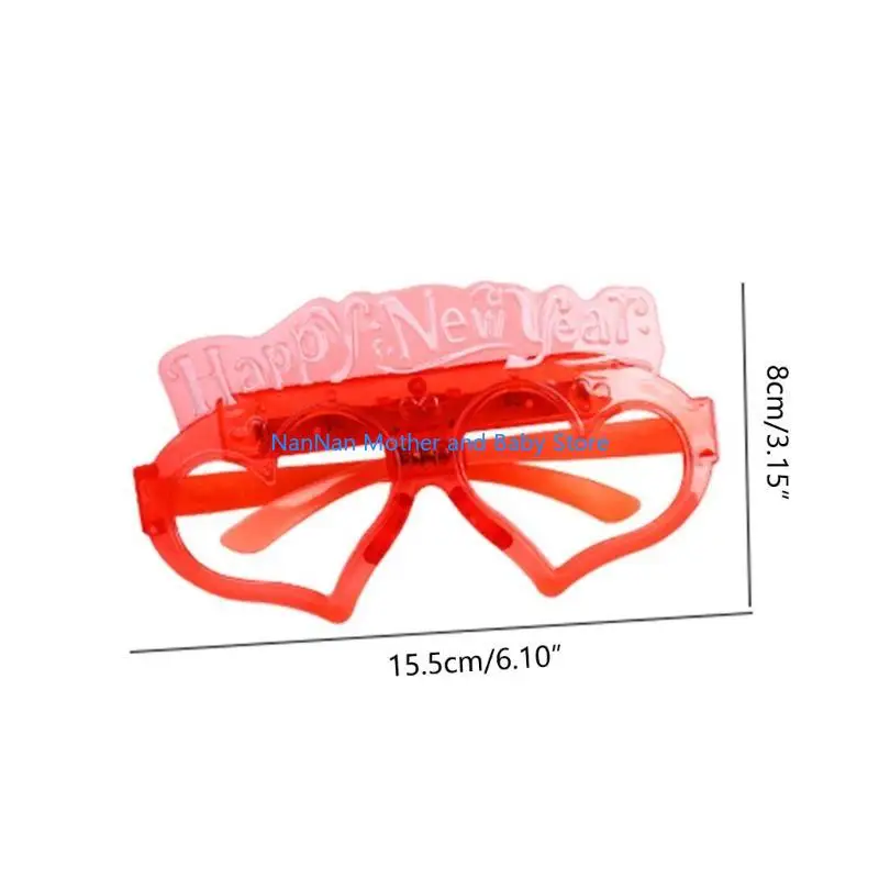LED New Year Glasses Carnival Crannival Classes Propography Propin for البالغين المراهقين