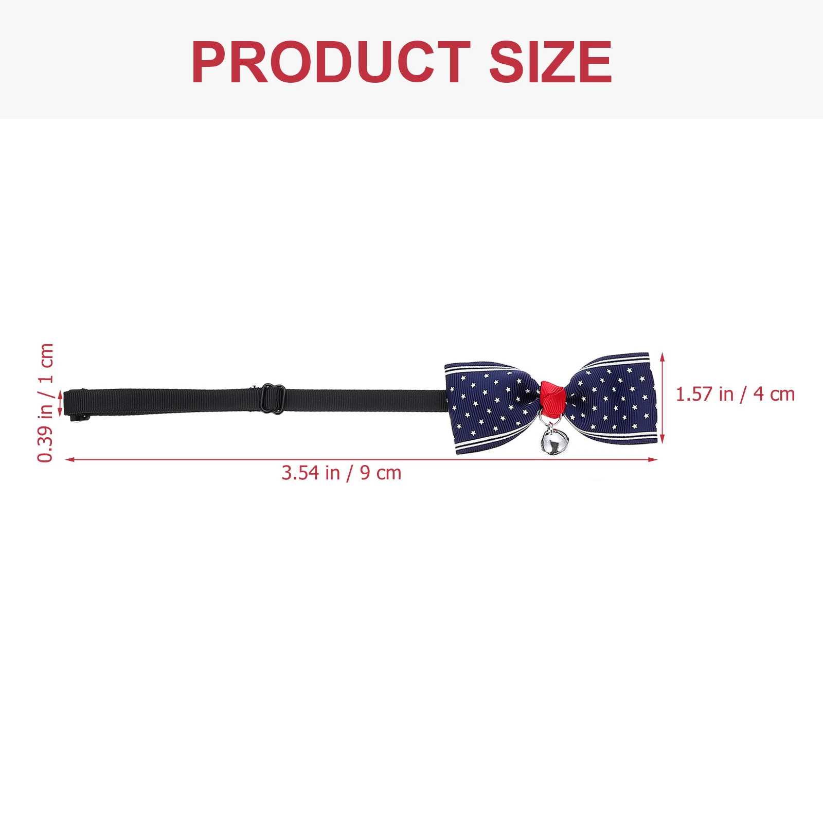 

2Pcs Adjustable Pet Collar Decorative Party Neckwear Small Durable Cat Dog Puppy Collar with Bell Light Weight