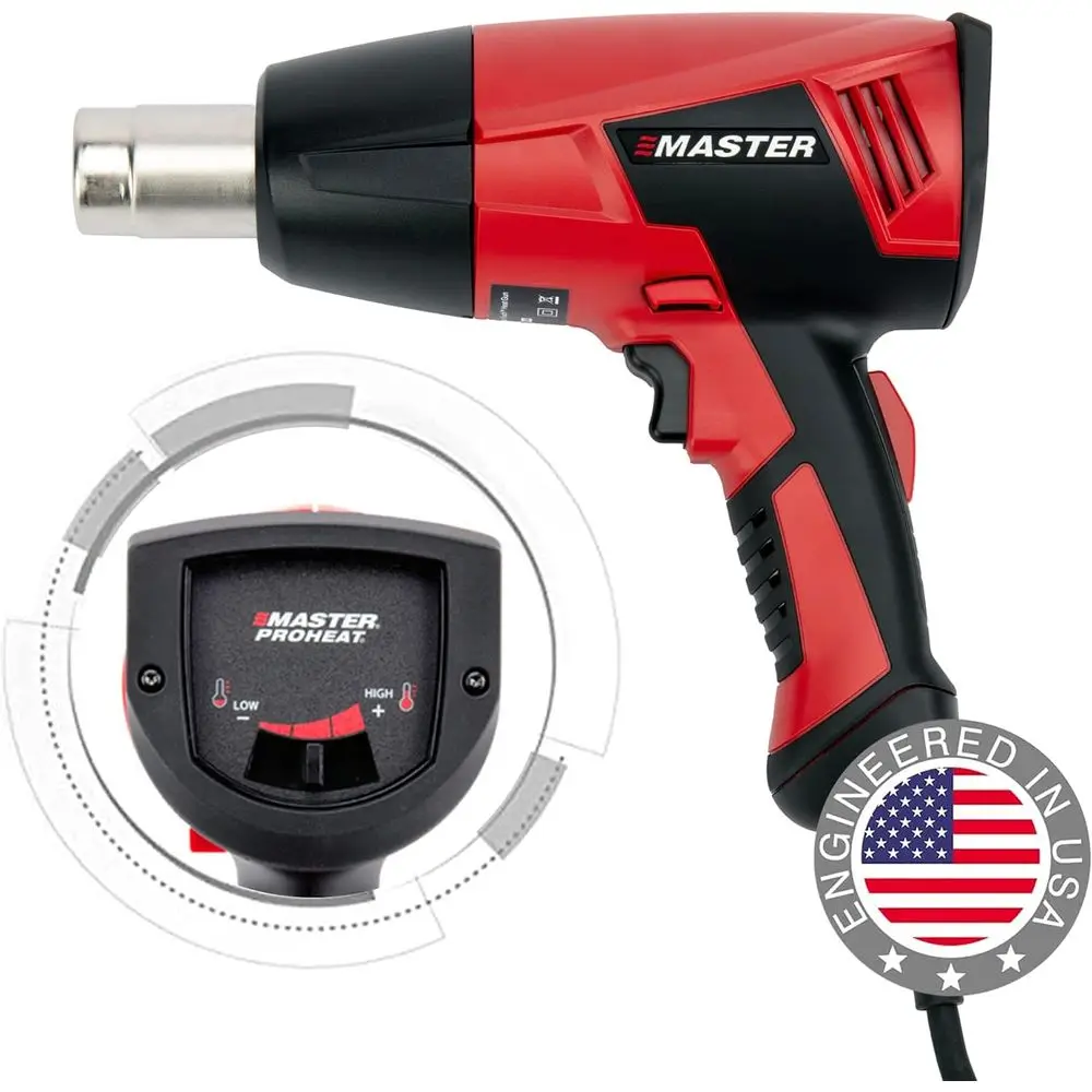 

Proheat PH-1100A Proional Industrial Electric Heat Gun, Quick Change Heating Element, Temp 1200 & 600, 1560 Watts, 120V, 13A, En