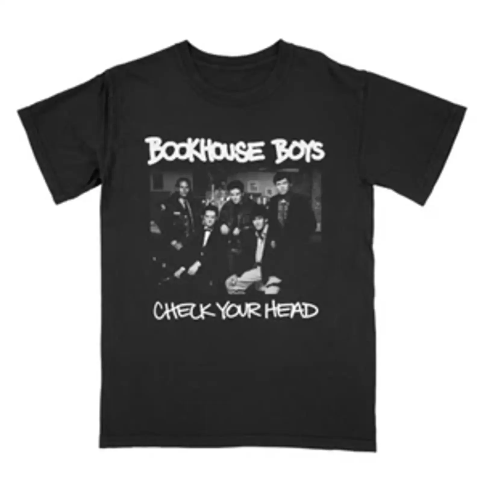 Bookhouse Boys Check Your Head T Shirt  vintage Washed Versatile Stretched Stylish streetwear fashion graphic homme Soft Casual