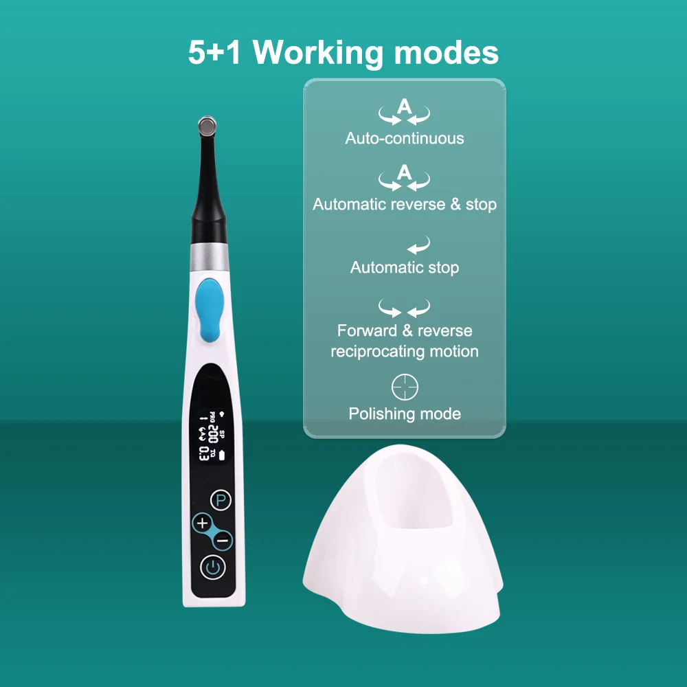 Wireless Dental Endomotor Programmable 9 Preset Programs 16:1 Decelerate Root Canal Motor Treatment Equipment