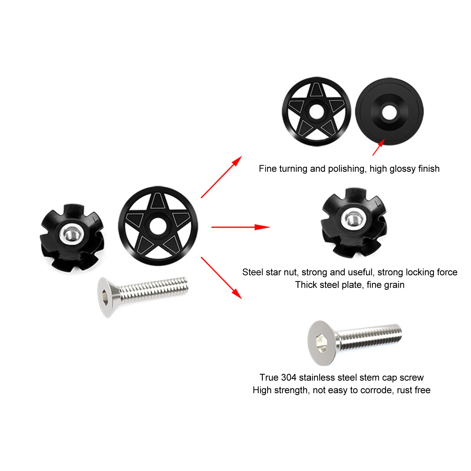 Bicycle Headset Aluminum Mountain Bike Front Fork Headset For 44mm Straight Headtube With 28.6mm Straight Fork Or 1.5inch Taper