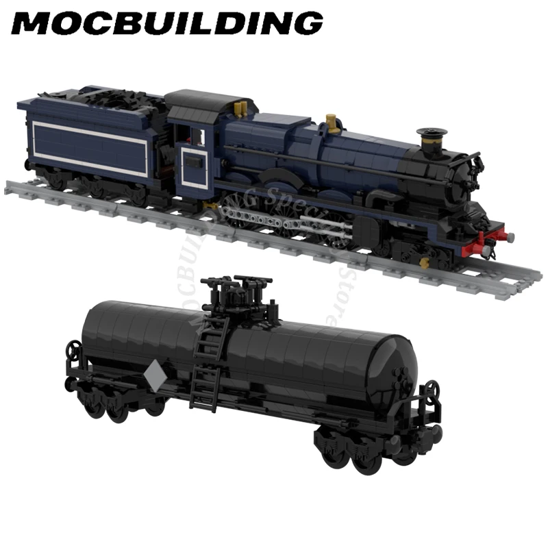 Train Display Model Locomotive City Railway Car Moc Building Block Model Set DIY Brick Toy Gift Christmas Present