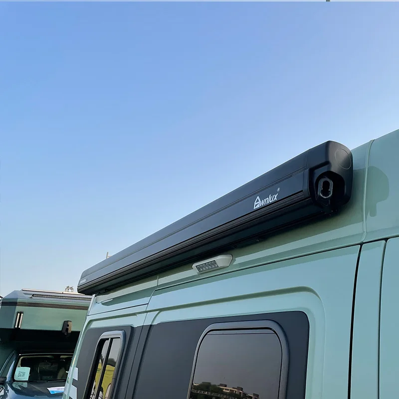 100% Aluminum 2.5m*3m Trailer Caravan Campervan RV Electric Full Cassette Motorized Awning