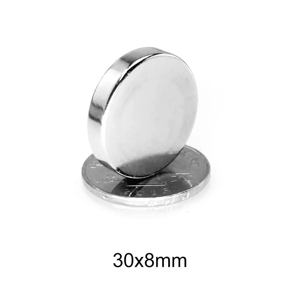 30x8mm Big Round Magnetic magnets 30mm X 8mm Srtong Dics Neodymium Magnet 30x8mm N35 Permanent Magnet sheet 30*8 MM