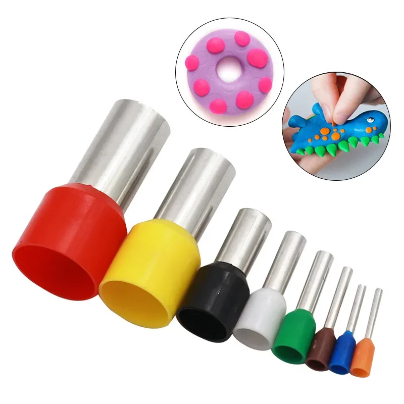 8/40 pezzi set di taglierine per argilla polimerica in acciaio inossidabile strumento di punzonatura per stampi a forma rotonda per la creazione di progetti fai da te