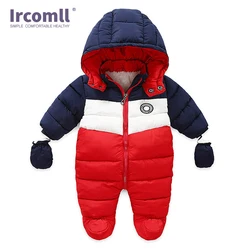 Ircomll-Macacão de lã interior para recém-nascido, casaco infantil, macacão de bebê, macacão, moda nova, roupas de inverno e outono