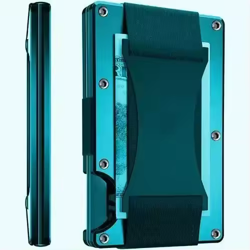 Forged Carbon Fiber Minimalist Slim Smart Wallets for Men Cashback Credit Card Holder Luxury Aluminium Wallet Rfid Money Clip - Image 15