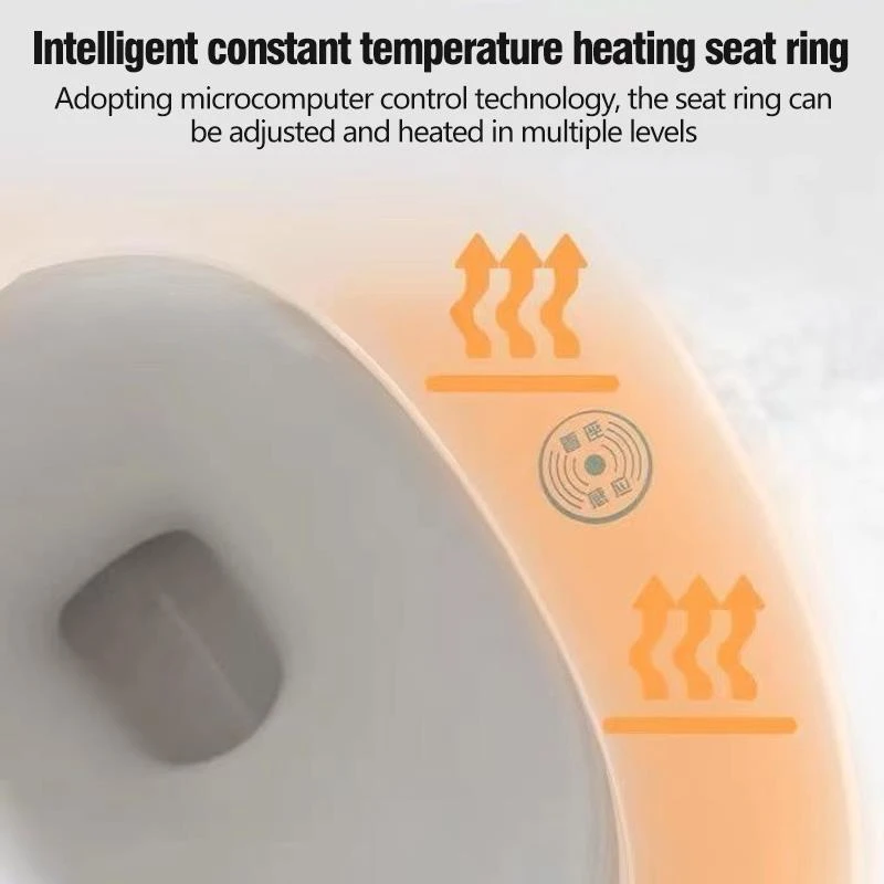 Elongated Bidet Smart Toilet Seat Cover Toilet Seat Lid Intelligent NightLight Seat Heating and Temperature Adjustment SoftClose