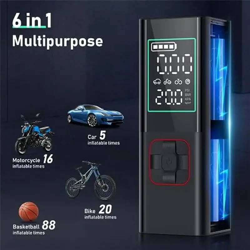 منفاخ الإطارات ضاغط الهواء المحمول-160PSI للسيارة ، ضاغط الهواء منفاخ الإطارات لإطارات السيارات ، الكرات ، المطاطية MOCC