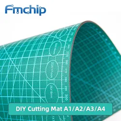 Cutting Mat A1 A2 A3 A4 Double Printed Green Paper Cutting Project Work Pad Board with Scale for Paper Crafts Model