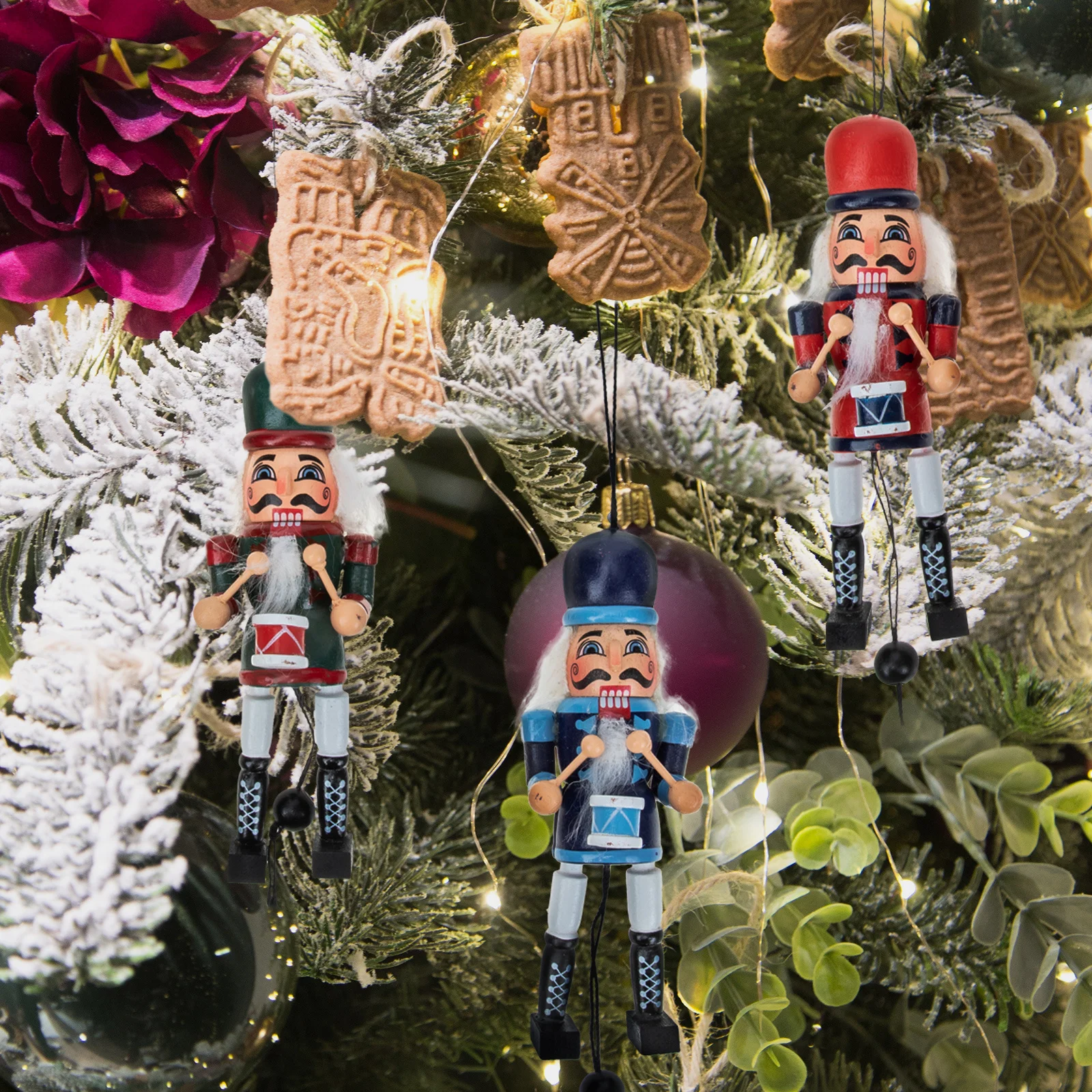 3 قطعة كسارة البندق الخشبية زخرفة عيد الميلاد ديكور معلق سحب سلسلة دمية سطح المكتب منضدية الرف عيد الميلاد شجرة الديكور مهرجان #1