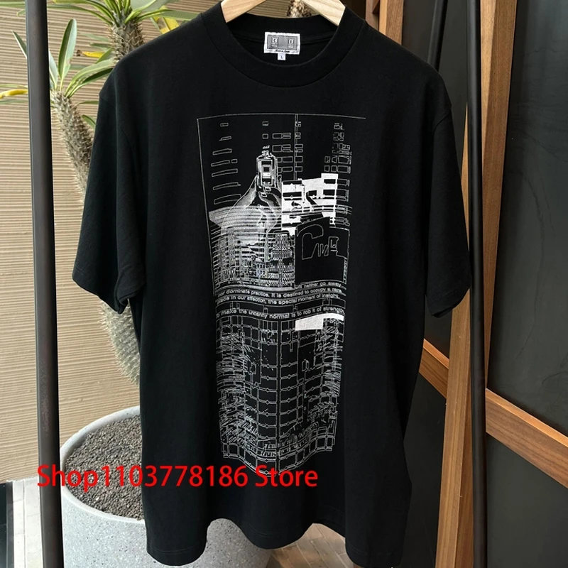 Black White CAVEMPT T-shirt High Quality Residual Shadow Print Cotton Round Neck Short Sleeve Men Women Loose C.E Top Clothes