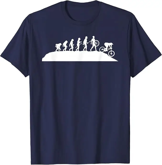 Downhill Evolution - Downhill-Fahrer Mountainbike-Fahrer MTB T-Shirt Y2k Trail-Biking Outdoor-Kleidung Humor MTB Radfahrer Cooles T-Shirt – Detail 15