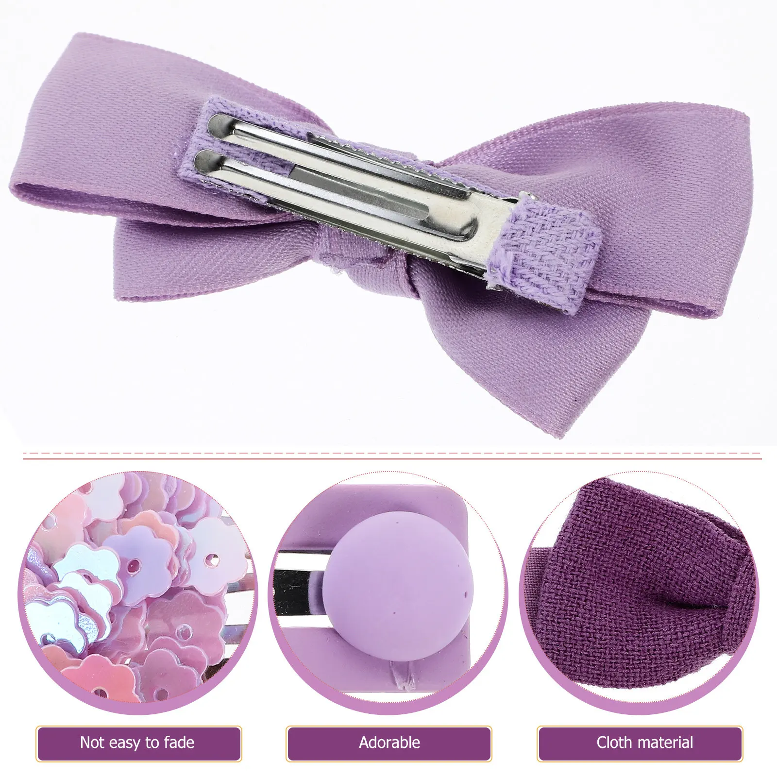 

5Pcs Bow Hair Clips Set Adorable Hairpin Cartoon Hair Accessories for Party Cosplay Stage Performance