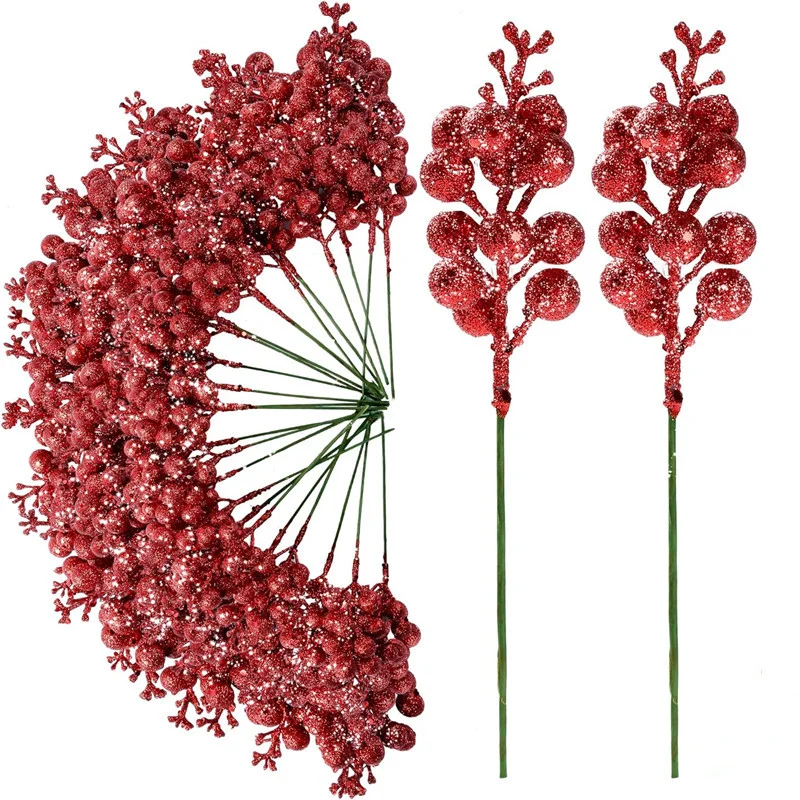 Weihnachtsdekoration Künstlicher Beerenstrauß Christbaumschmuck für Heimdekoration Neujahrsparty-Zubehör