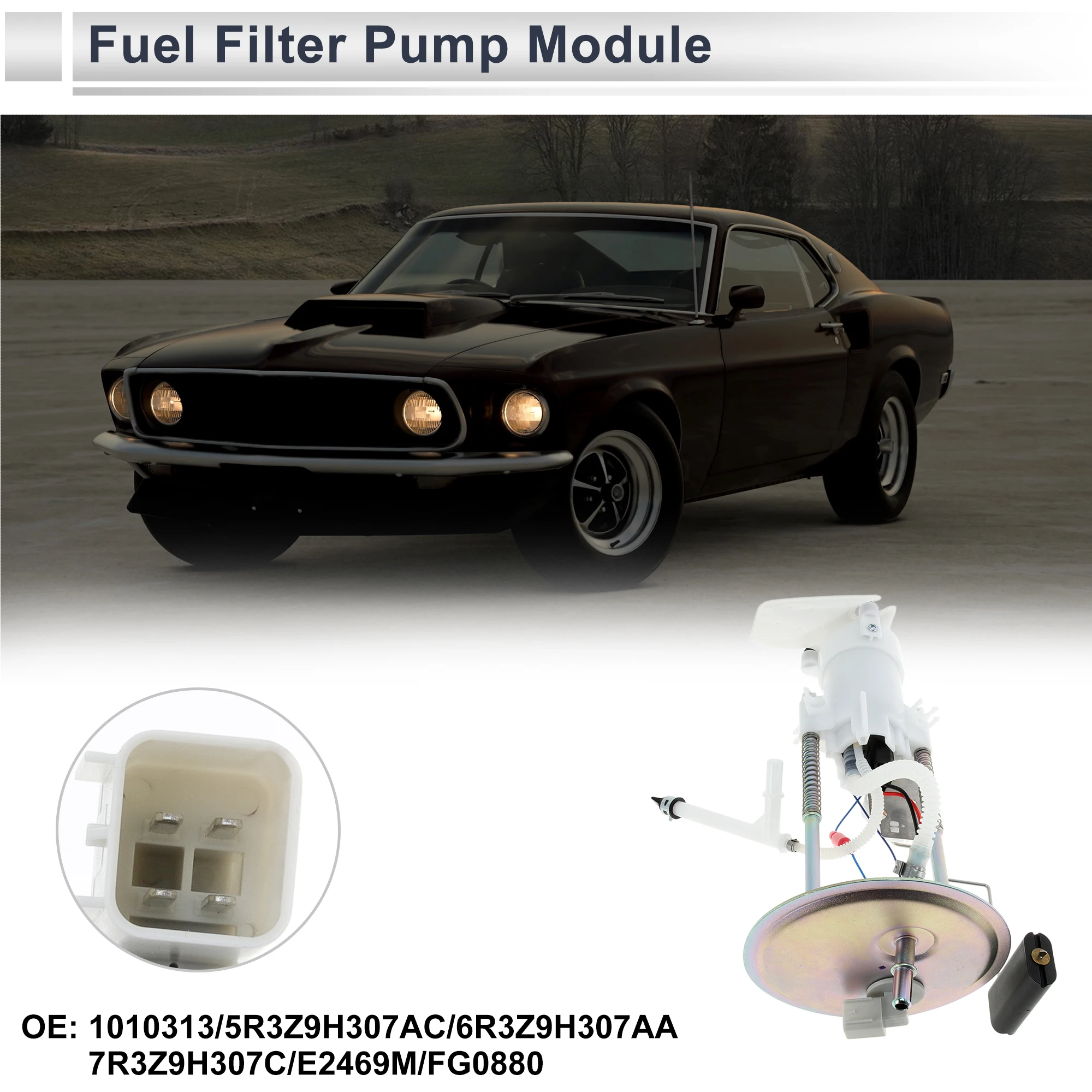 

X Autohaux Electric Fuel Pump Assembly for Ford for Mustang 2006 07 08 2009 V6 4.0L V8 4.6L Fuel Filter Pump Module 5R3Z9H307AC