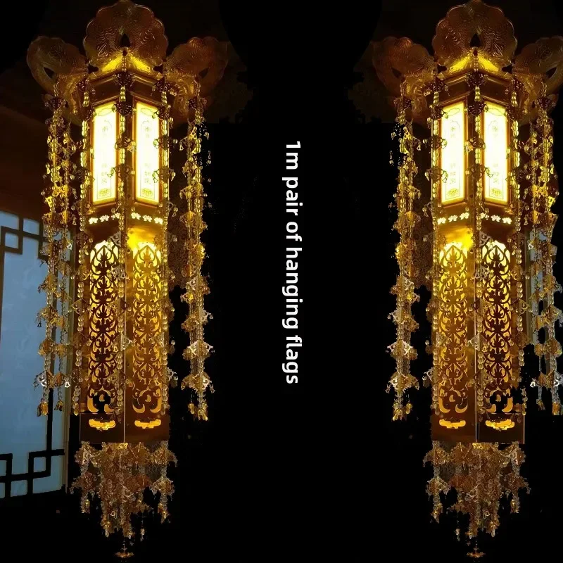 FZ Streamer Gilt Treasure Cover, A Pair Of Decorative Canopy Hanging Streamers, Jingluo Streamer Man Vertical Buddha Streamer