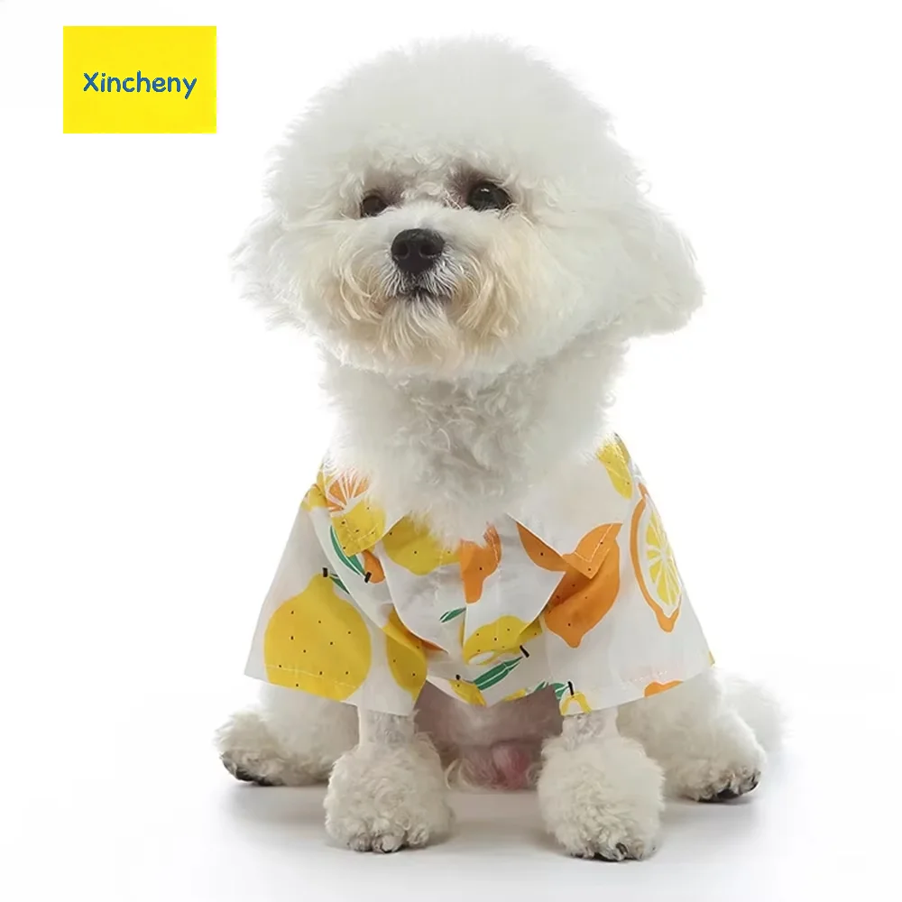 Fruit Print Dog Shirt Thin Coat Jacket Breathable Soft Cute Summer Poodle Schnauzer Small Dogs Cat Puppy Pet Clothes Hot New