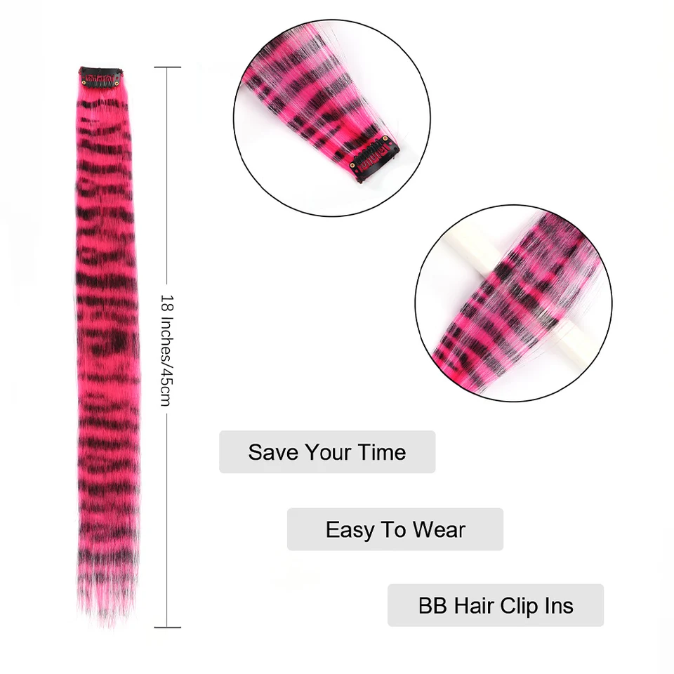 Extensiones de cabello con plumas, plumas sintéticas de colores, extensión de cabello falso colorido, cabello lacio de colores mezclados para mujer y niña 2