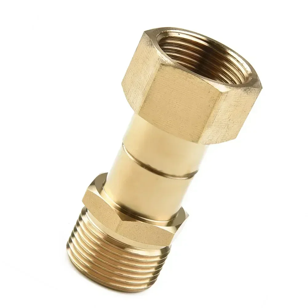 M22 14mm Thread Pressure Washer  Swivel Joint Kink  Connector Hose Fitting  Male + Female Swivel  Garden Tools