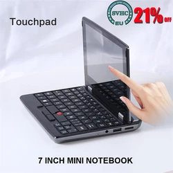 7 Cal Mini Laptop J4105 Notebook ekran dotykowy przenośny Netbook Mini PC mikrokomputer WIFI Bluetooth 4.2 12G RAM 1TB SSD