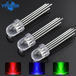 10PCS 8mm RGB LED Diodes Common Cathode/Anode Multicolor Emitting Diode 4pin DIY Lamps Electronics Components Indicator Light