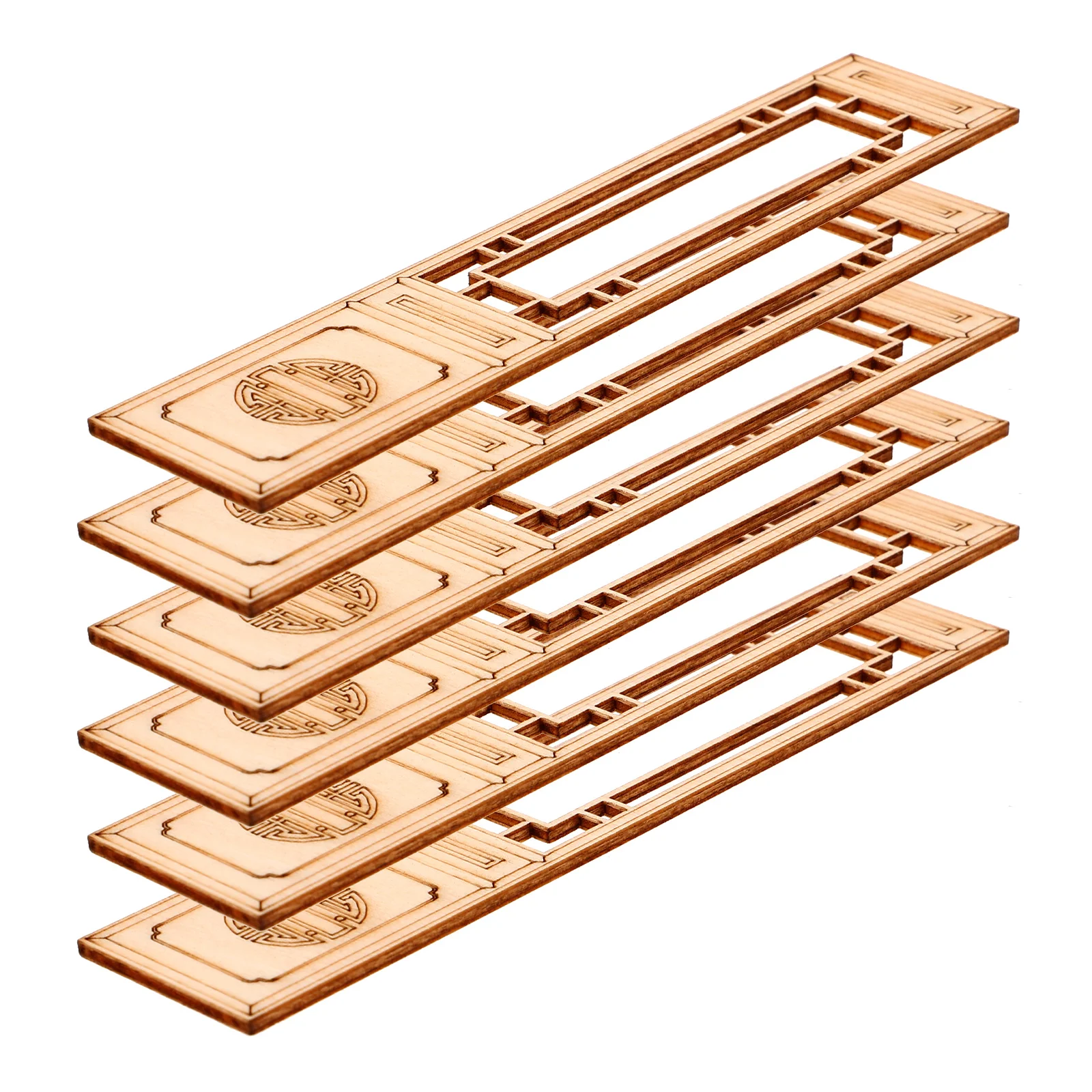 6 Pcs Model Screen Accessories for Woody Toy 1250X250X020CM Wooden Photography Prop Mini