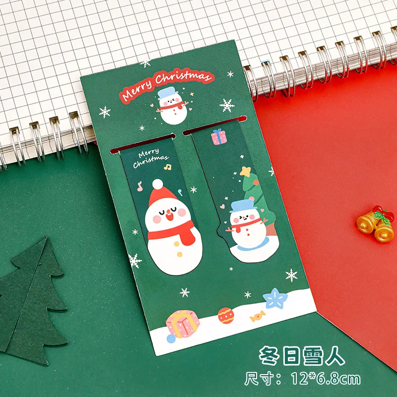 Christmas Magnetic Bookmarks Exquisite Stationery Gifts School Supplies Back To School Office Accessories For Desk Teacher Gift