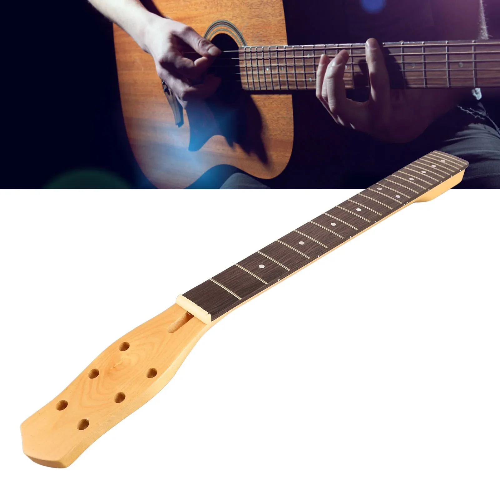 2025 جيتار خشب القيقب الرقبة خشب الورد الأصابع 22 الحنق استبدال لوحة الفريتس الغيتار الكهربائي