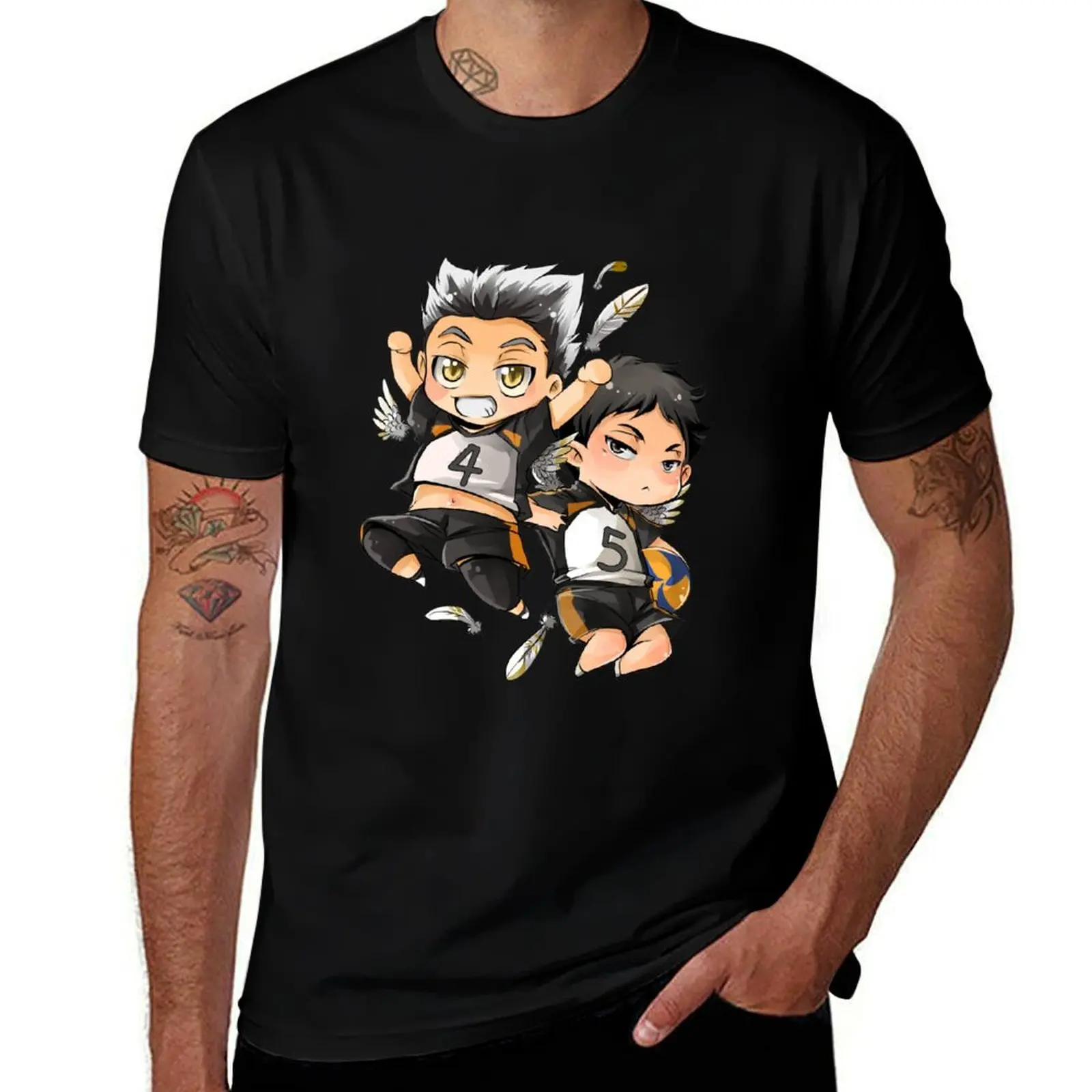 

4 + 5 = Fukurodani T-Shirt topping customs cotton man t-shirts croswit shirt man t shirts for men pack