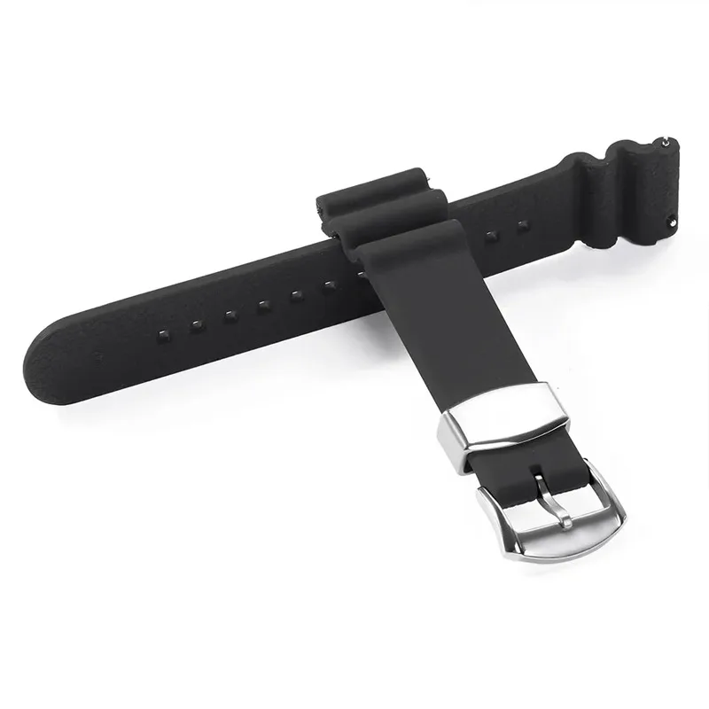 20mm 22mm Silicone Watch Band for SEIKO Diving 007 Abalone Canned Waterproof Diving Watch Strap Wristbelt Ring Clasp Pin Buckle