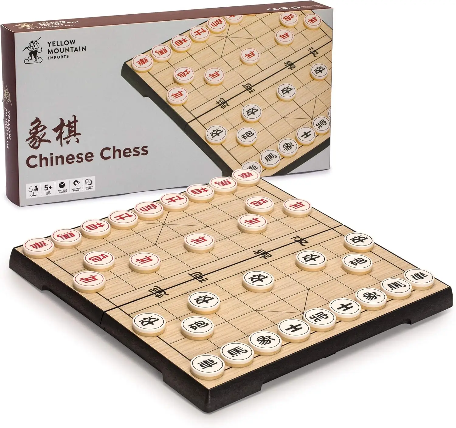 مجموعة ألعاب الشطرنج الصينية (Xiangqi) المغناطيسية (12.2 بوصة) - مجموعة ألعاب لوحية مدمجة قابلة للطي #1