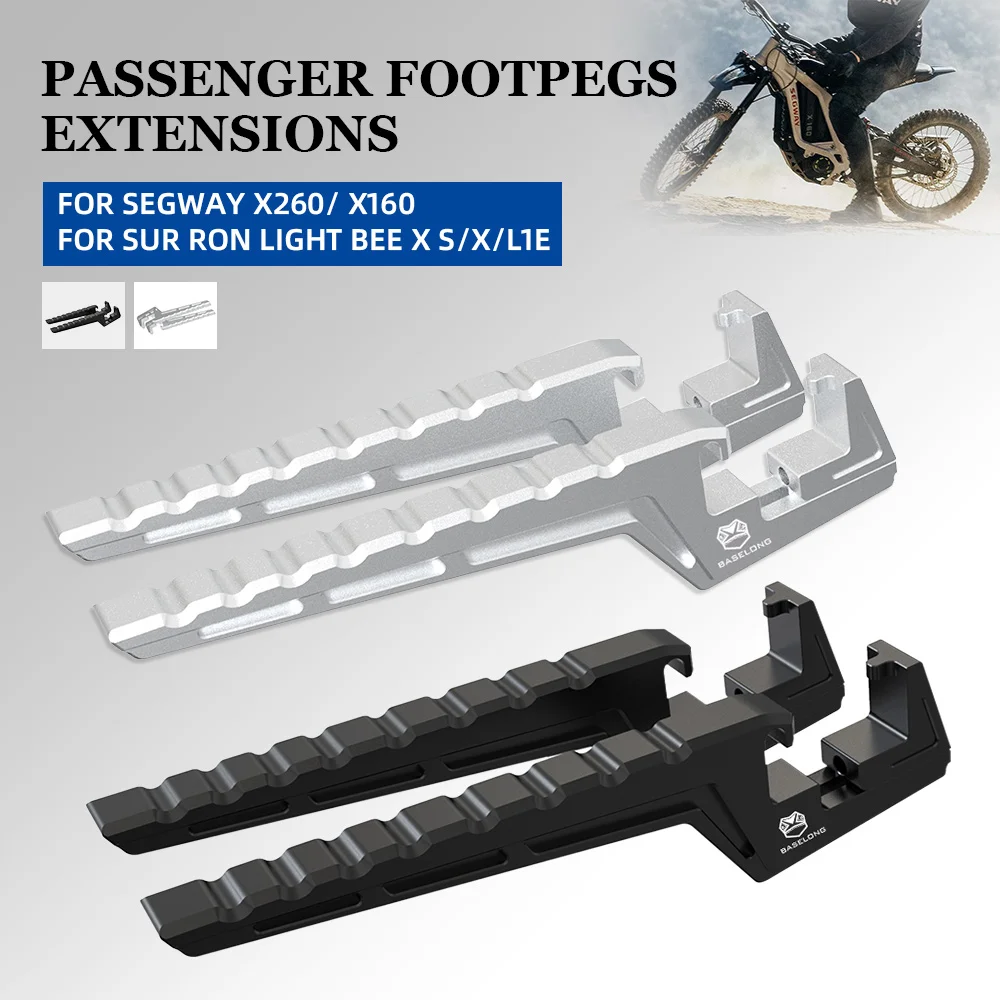 

Motorcycle Accessories For Segway x260/ X160 For Sur Ron Light Bee X S/X/L1E Pegs Passenger Footpeg Extensions Extended Off-Road