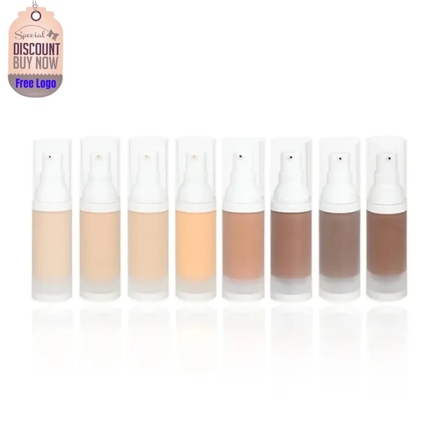 

Custom 8colors Sweat-resistant Liquid Foundation Hydrating High Coverage Easy To Apply Long Lasting 30ml Concealer Bulk Makeup