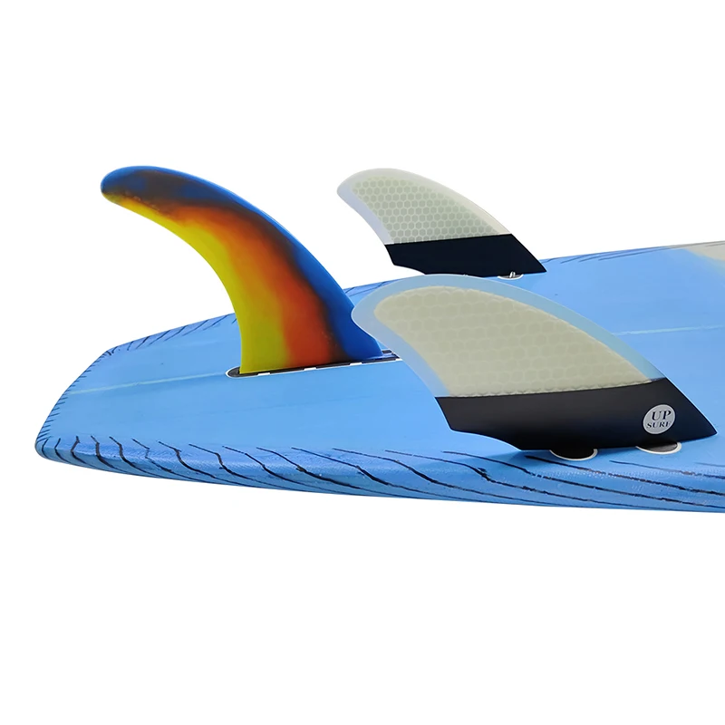 

Gradient Color 7 inch Longboard Fin Paddle Board Honeycomb Fibreglass Single Surfboard Fin Centre Surf Fin Stand Up Paddle Sport