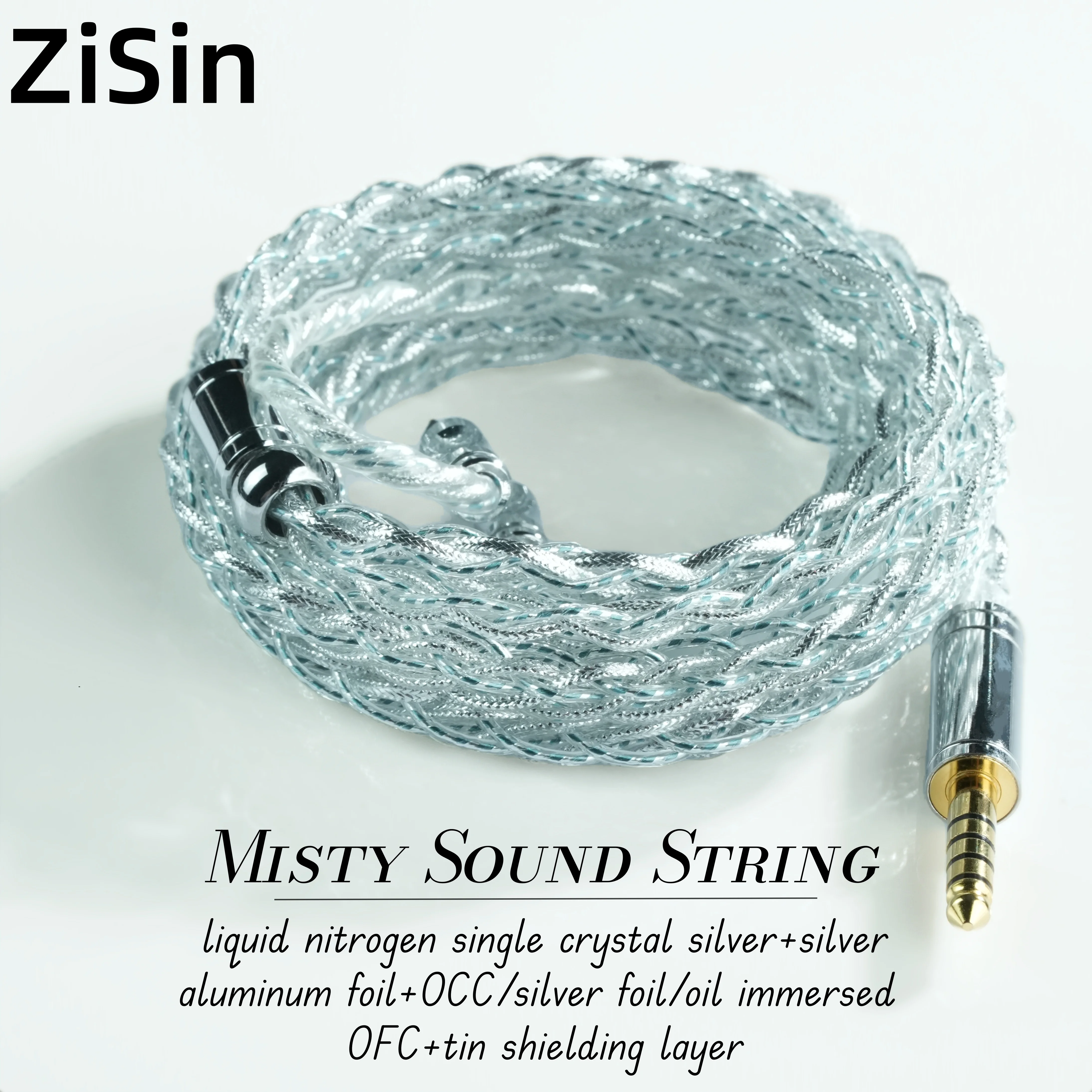 ZiSin-301 IEM Cable for TRUTHEAR GATE Dynamic Earphones and Kiwi Ears Cadenza IEMs Featuring 4.4mm 0.78mm 2-pin Connectors