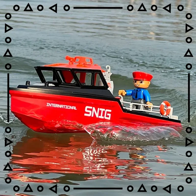 

New High-Speed Summer Remote-Controlled Boat Vortex Jet Fast Boat Without Card Swiping Rescue Electric Tugboat Model Toy Gifts
