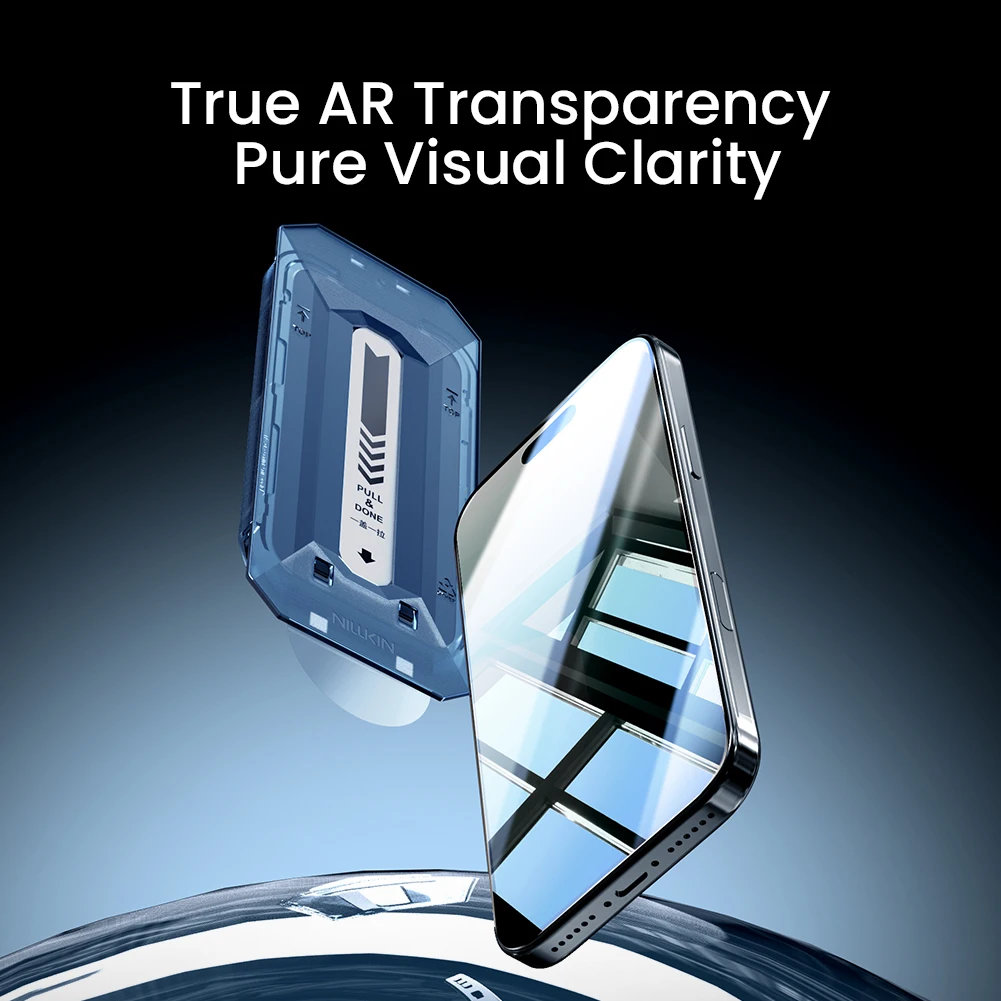 Nillkin لهاتف iPhone 17 Pro Max 17 Air H+ Pro زجاج مقسى مضاد للانعكاس مع صندوق خالي من الغبار واقي شاشة بحافة منحنية ثلاثية الأبعاد