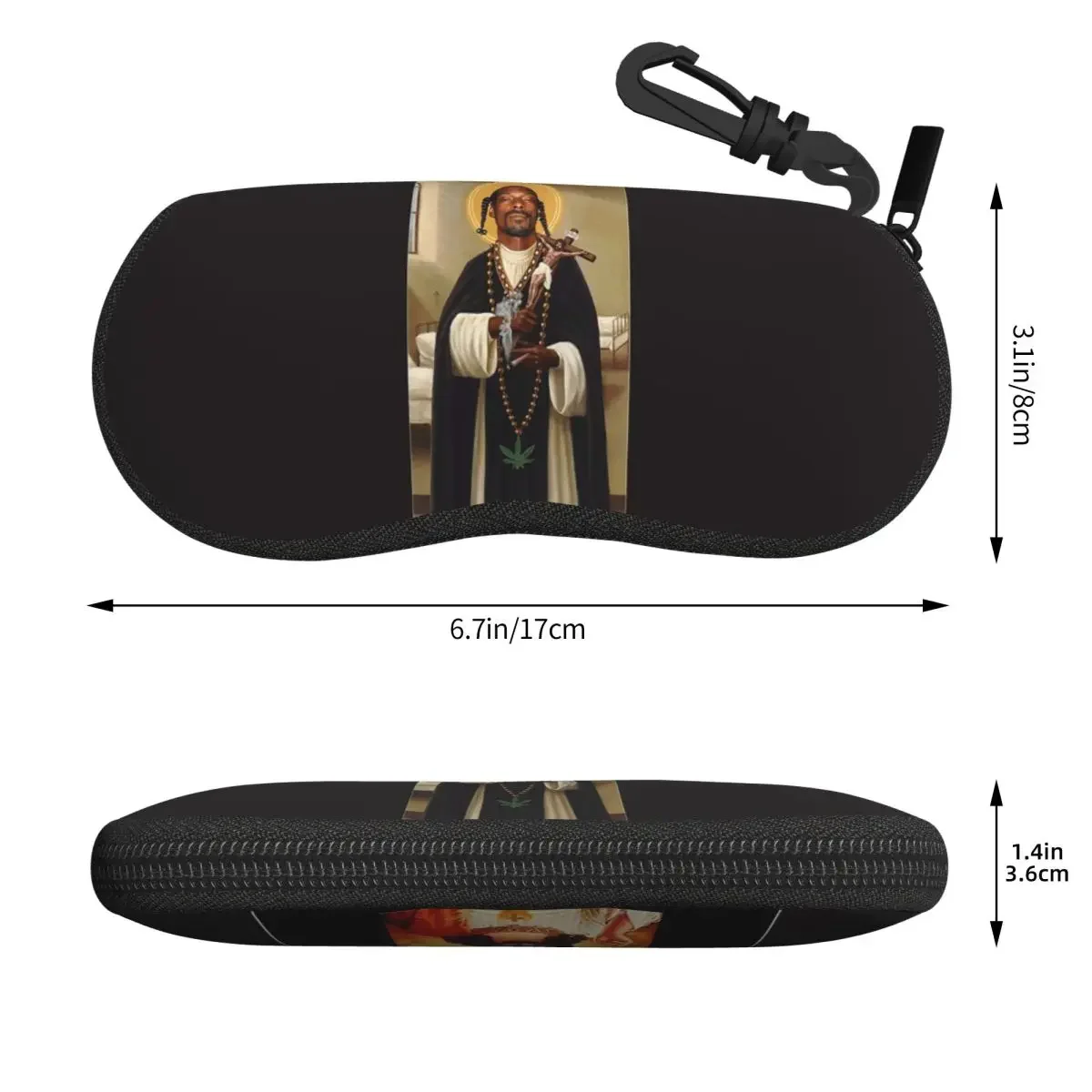Snoop Dogg Goes Jesus Shell Glasses Case Protector Sunglasses Box Women Men Soft Eyeglass Bag Pouch