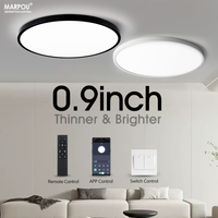 Marpou 0.9 inch Ultra-thin LED Smart Ceiling Light APP Bluetooth wifi 24W 28W 38W 48W 110V-220V Remote Control Dimming Bedroom