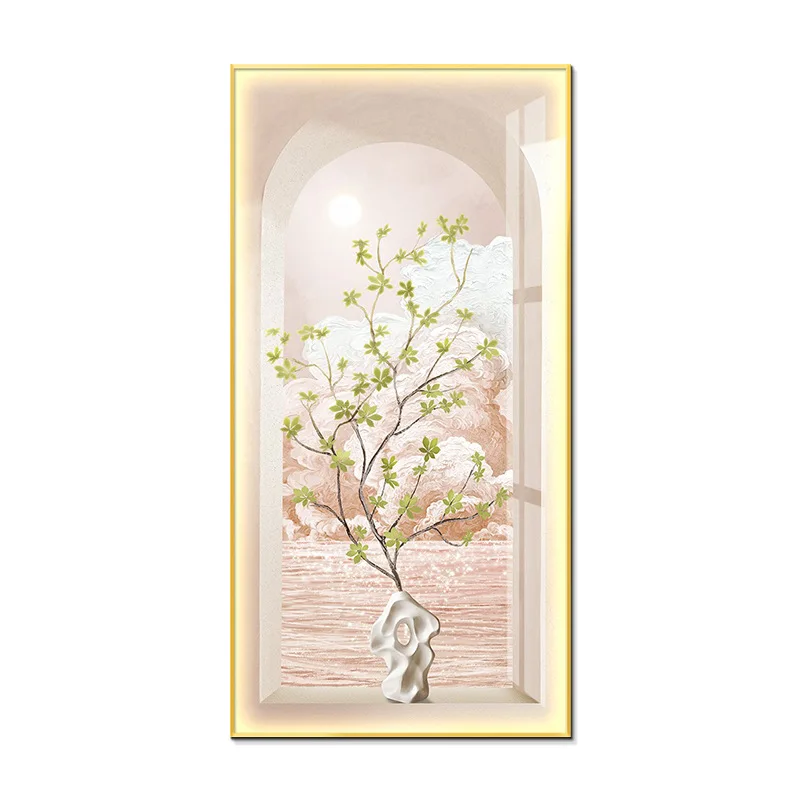 

entrance decorative painting light luxury high sense of entry is opposite the door, living room corridor aisle high grade