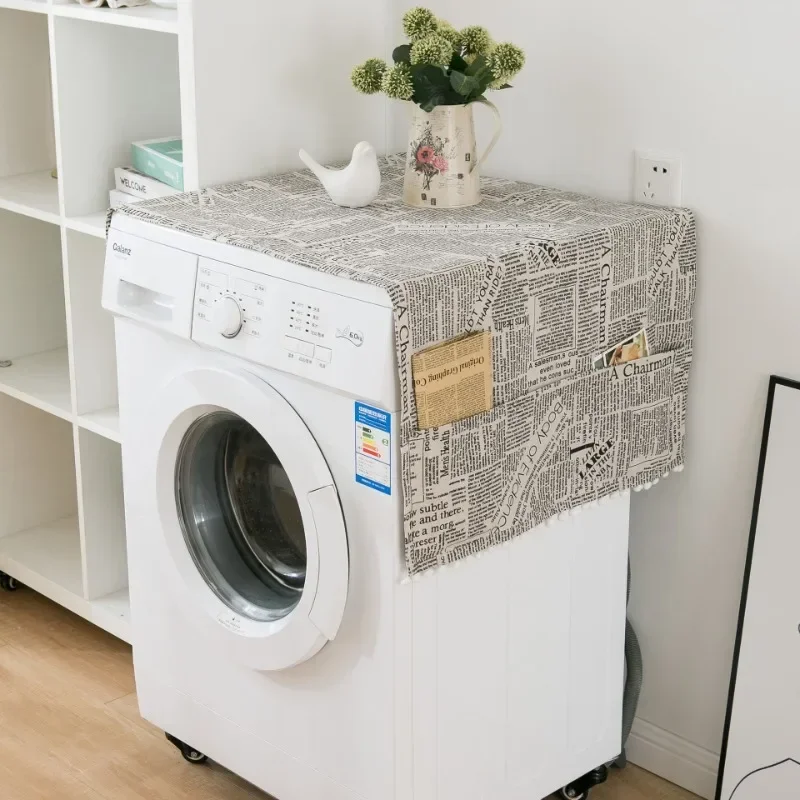 Refrigerator cotton linen cover washing machine cover multi-purpose cover single door refrigerator dust